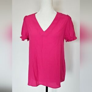 💝Nwt esprit bright pink viscose blouse